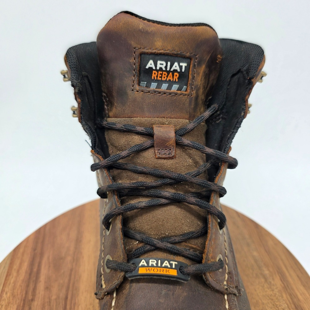 Ariat Rebar Wedge Composite Toe Waterproof Work Boots Mens 9.5 EE Brown 10046876 - Picture 10 of 12